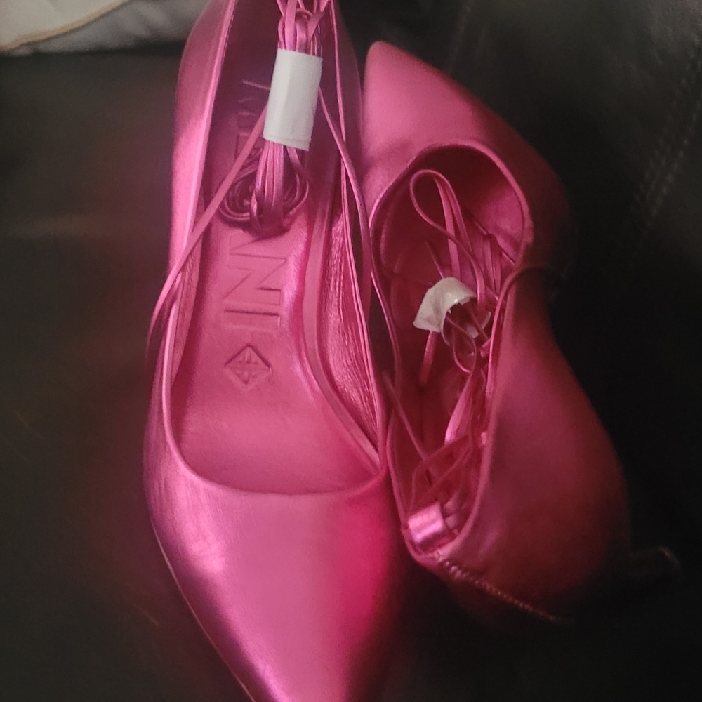 Antonio Melani Lillian Lace-Up Pumps. Pink. New!